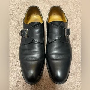 Men’s Saks Fifth Avenue Italian leather shoes size 12 black color